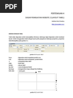 Download Dasar Pembuatan Layout Website dengan Tabel by Andreas Hery P SN21026833 doc pdf