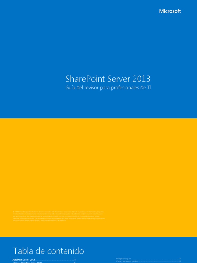 SharePoint Server 2013 IT Professional Reviewer's Guide | PDF