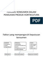 Perilaku Konsumen Dalam Pemilihan Produk Hortikultura