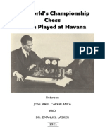 Capablanca - Lasker Match 1921 (Capablanca, 1921), PDF, Game Theory