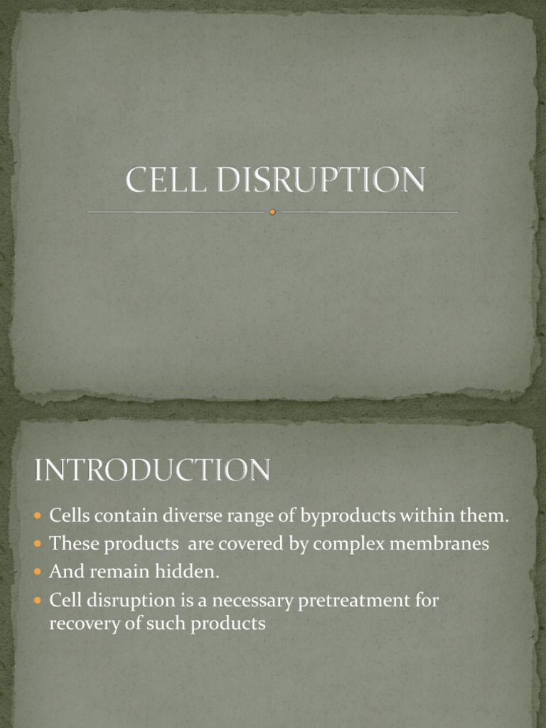 Cell Disruption Definition | Cell Disruption: Physical and Chemical ...