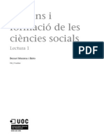 Lectura 1. Orígens I Formació de Les Ciències Socials