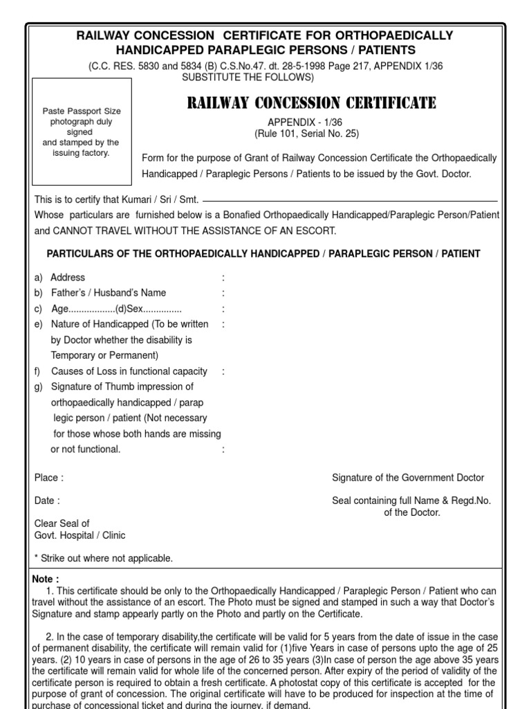 Railway Concession Certificate Government And Personhood Government
