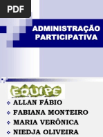 ADMINISTRAÇÃO PARTICIPATIVA APRESENTAÇÃO