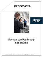 CPPSEC3002A Manage Conflict Through Negotiation - Reading Material