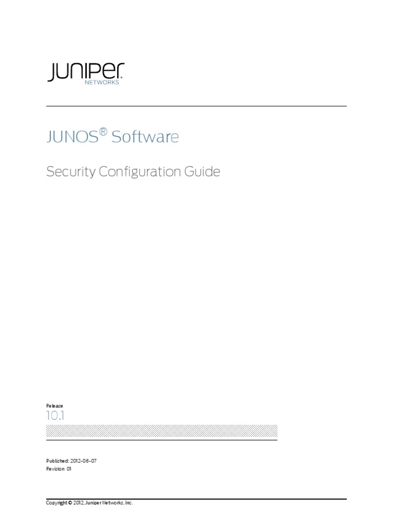 Juniper Security Swconfig Security License Network Protocols