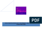 Use of Biotechnology Technique Like Pcr in Food Industry