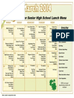 Fostoria Junior Senior High School Lunch Menu: Every Day Favorites!