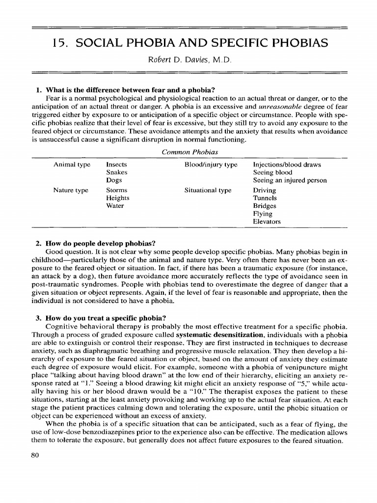 Understanding Social and Specific Phobias | PDF | Social Anxiety ...