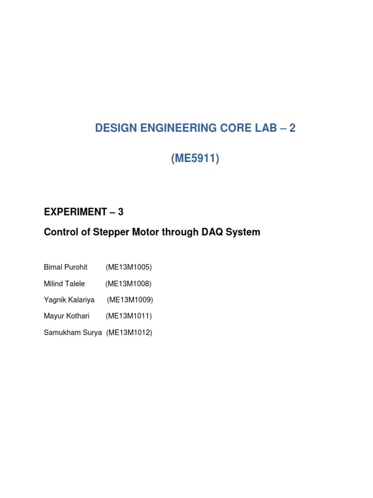 Stepper Motor Control with LabVIEW | PDF | Digital Technology | Computing