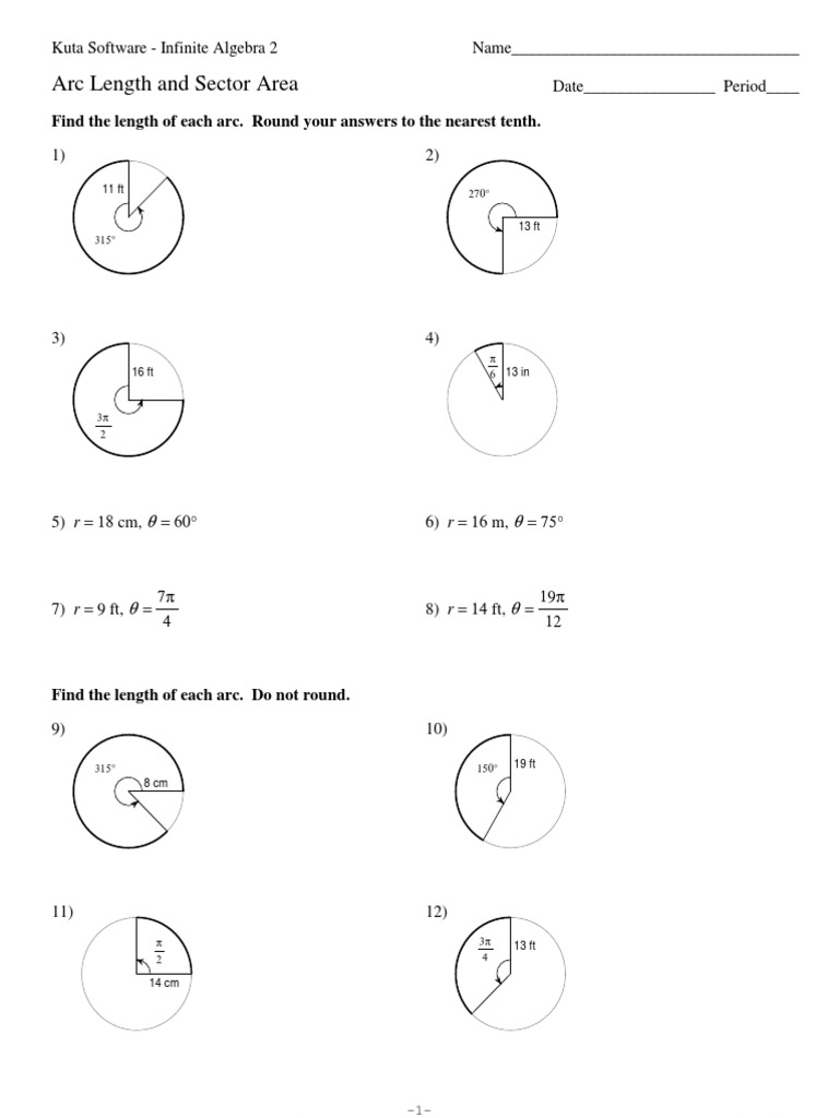 Worksheets Area Of A Sector Worksheet sector area worksheet defendusinbattleblog pictures toribeedesign