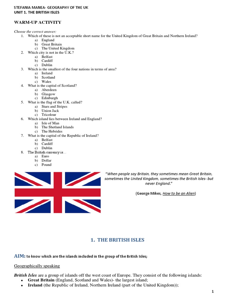 Geography of the British Isles | PDF | British Isles | United Kingdom