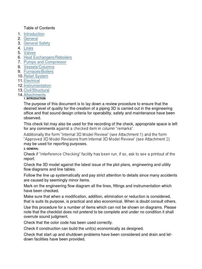 3D Model Review Procedure Checklist | PDF | Technology & Engineering
