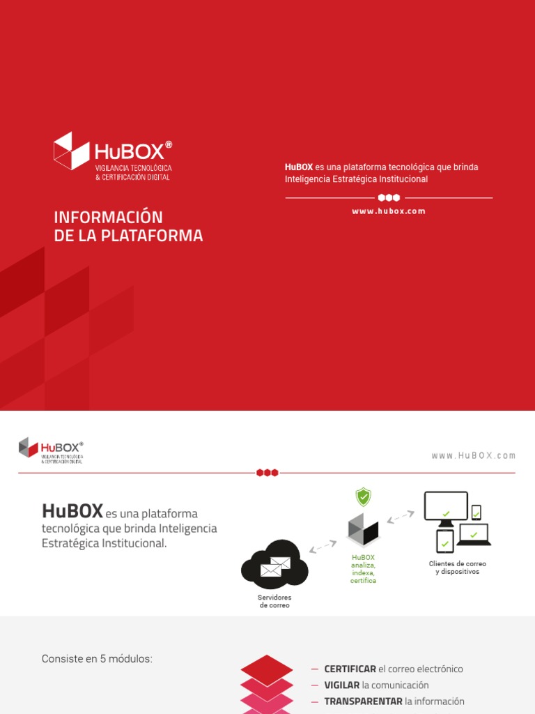 Hubox-Info Plataforma v1.9 | PDF | Big Data | Información
