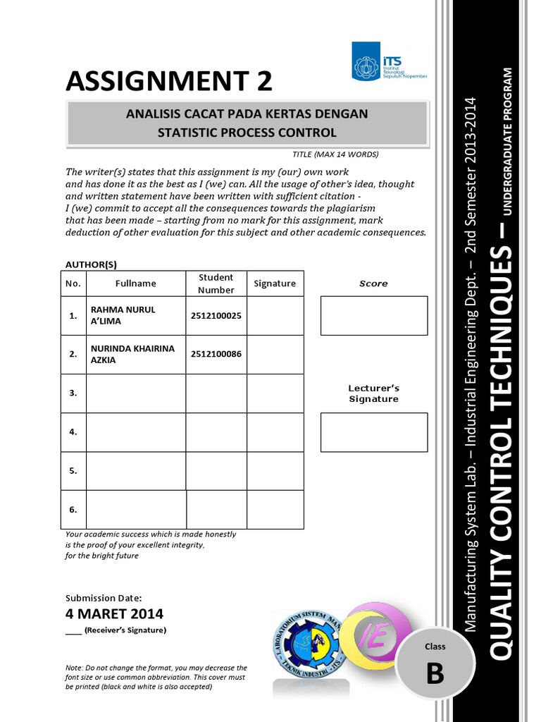 Assignment on Quality Control Analysis | PDF