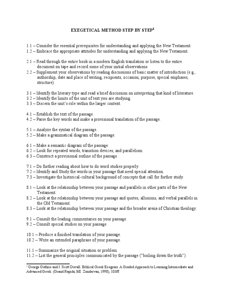 Step-by-Step New Testament Exegesis | PDF | Exegesis | Translations
