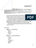 Appendix G Plan For Systematic Study