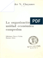 Chayanov. La Organización de La Unidad Económica Campesina