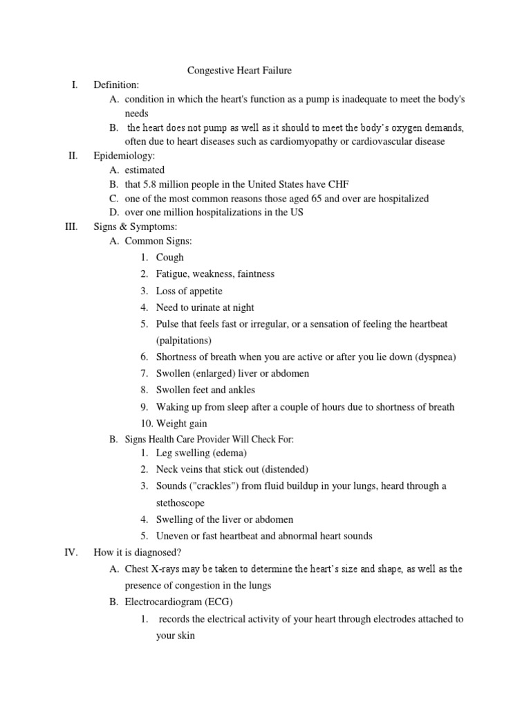 American heart association chf teaching picture