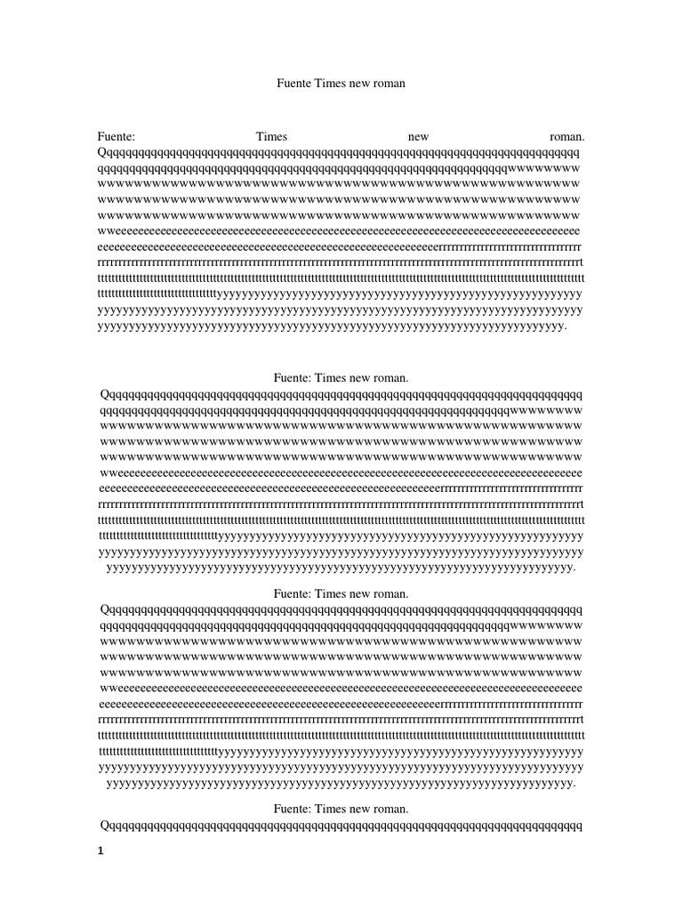 Fuente Times New Roman | PDF