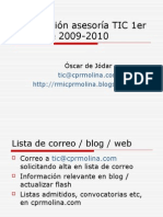 Cursos Asesoría TIC 1er Trimestre 2009-2010