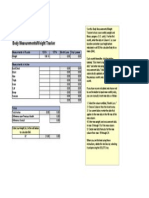 Body Measurements/Weight Tracker: Measurments in Pounds 1/5/14 1/7/14 Month Loss Total Losses