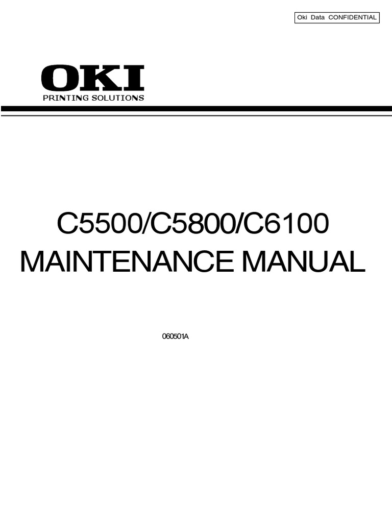 OKI Printer Service Manual for models C5500, C55800, C6100 | Usb |  Electrical Connector