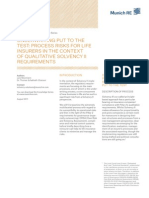 Underwriting Put To The Test: Process Risks For Life Insurers in The Context of Qualitative Solvency Ii Requirements