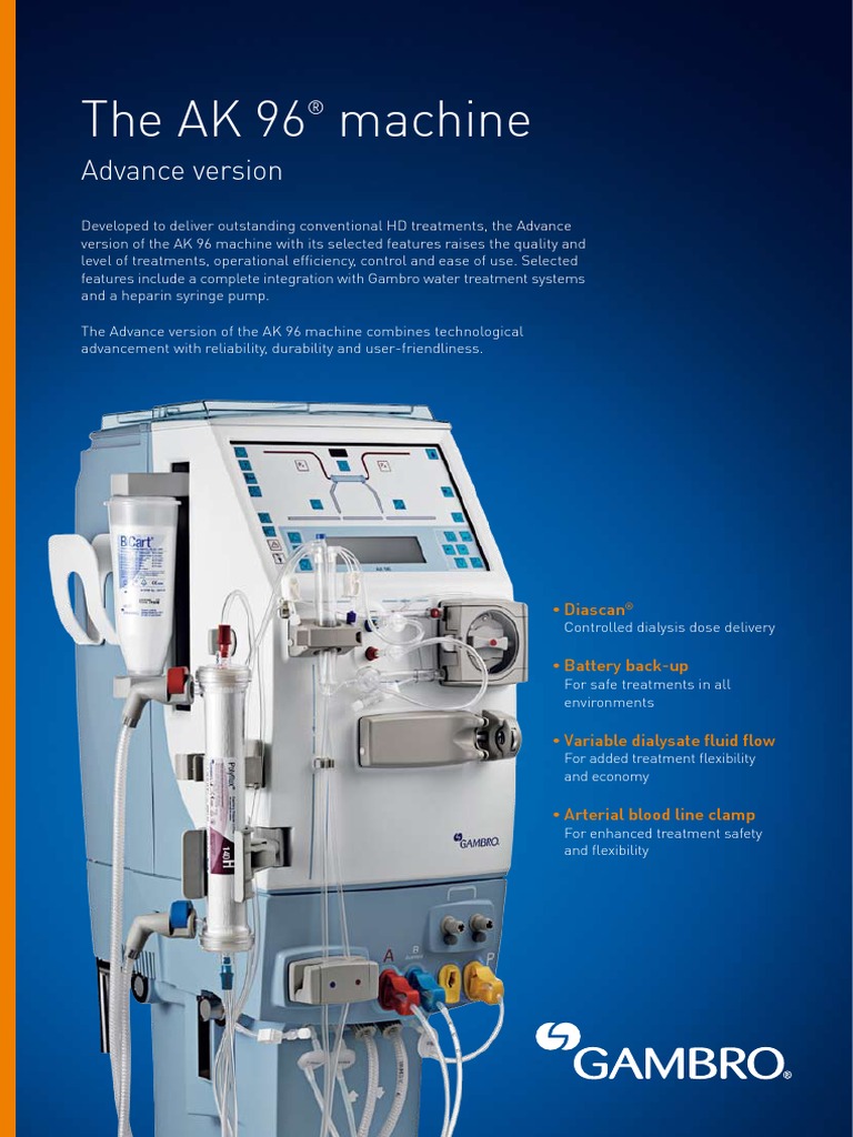 HCEN4966 2 AK96 Advance Low PDF | PDF | Hemodialysis | Dialysis