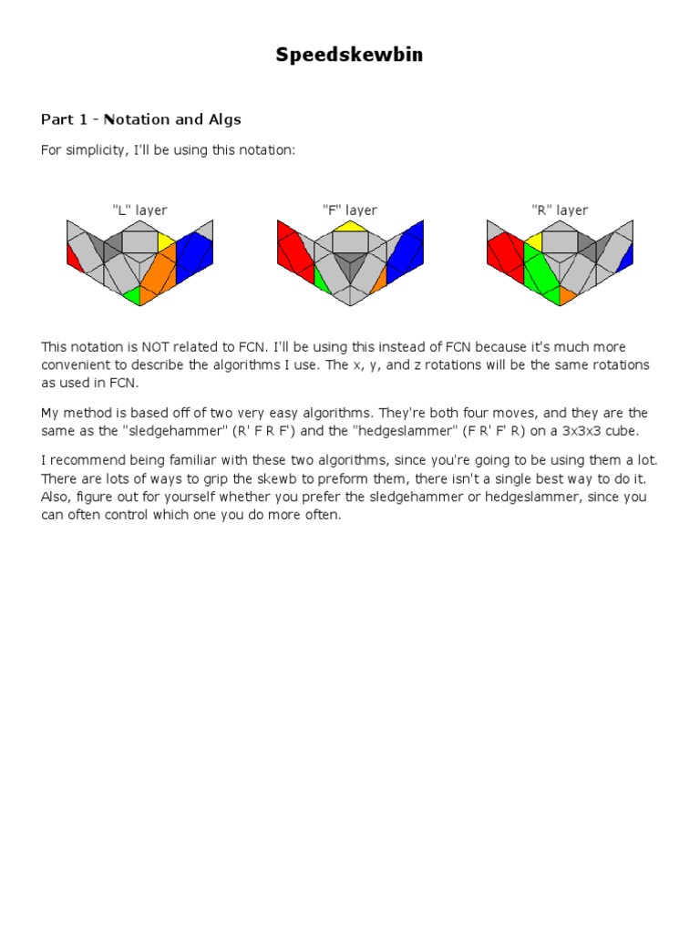 Skewb Solving Techniques and Algorithms | PDF | Applied Mathematics ...