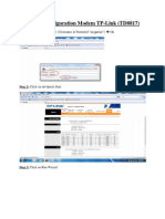 How To Configuration Modem TP