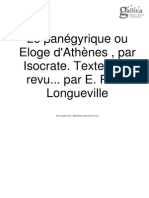 Le Panégyrique Ou L'eloge D'athènes Par Isocrate (1817)