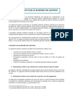 Formation Rapport de Gestion