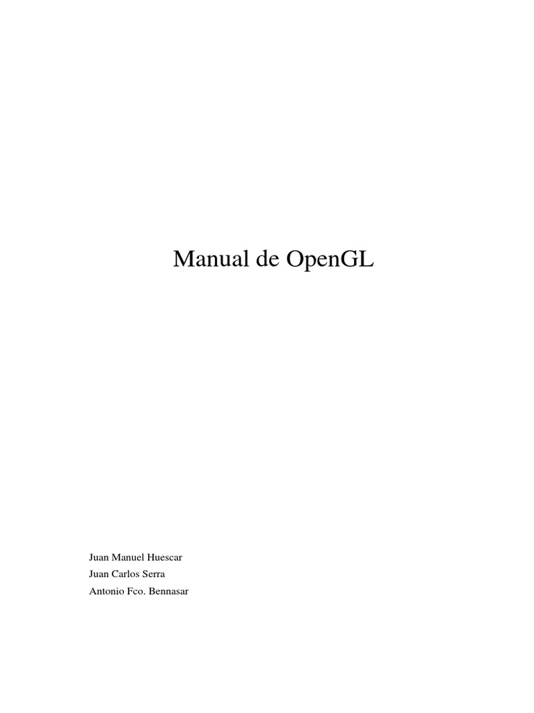 Manual de OpenGL para Windows | PDF | Programa de computadora ...