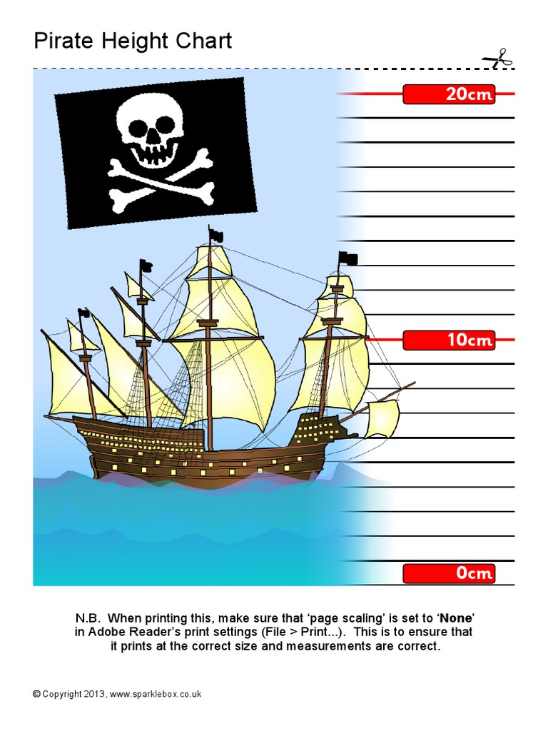 Jen S Pirate Size Chart