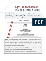 Experimental Investigation of Laser Surface Texturing On Piston Rings For Reduction of Friction Power