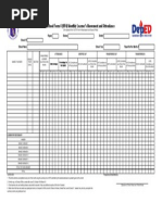 SF4 Monthly Learner Attendance Form | PDF