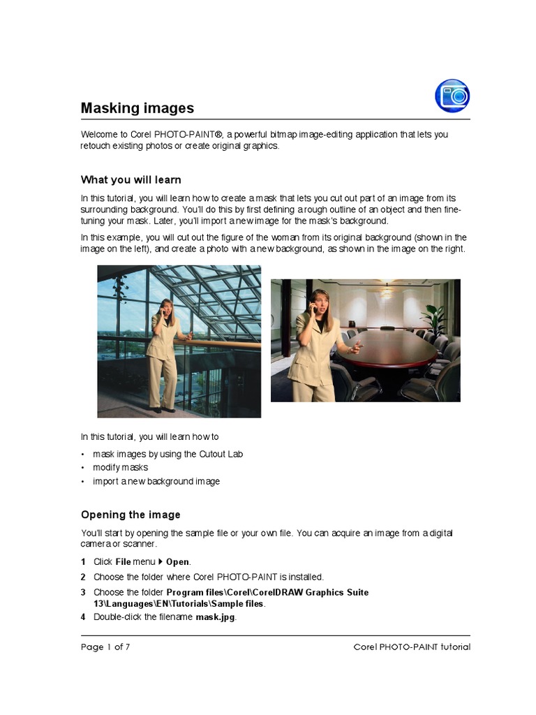 Masking Images What You Will Learn PDF Computer File Double Click