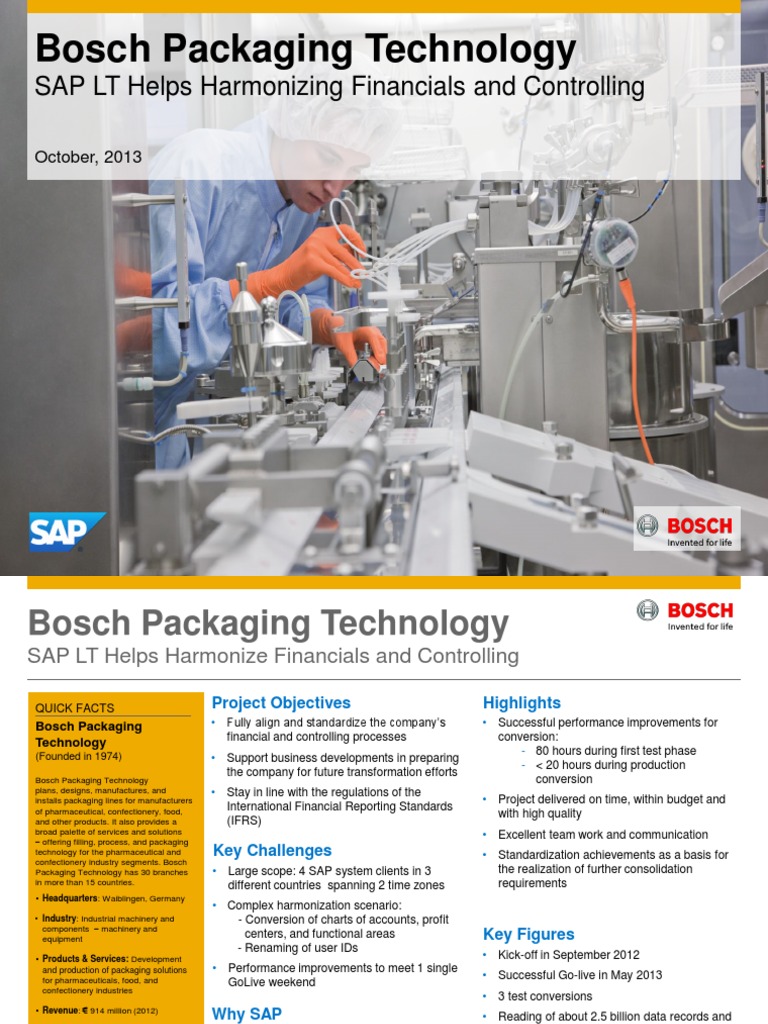 Bosch Packaging Technology Sap Lt Helps Harmonizing Financials