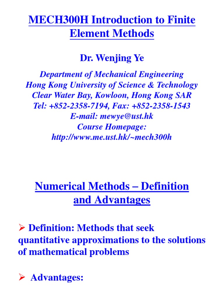 Finite Element Methods Overview | PDF | Technology & Engineering