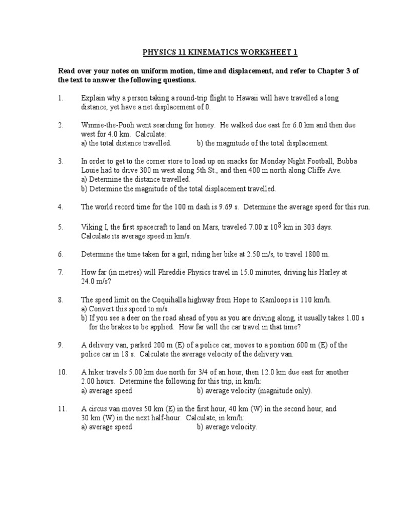 U25 Worksheet 25 - 25  Speed  Continent Within Speed And Velocity Worksheet