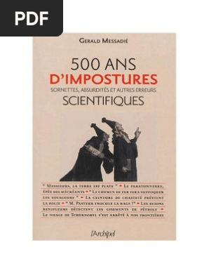 500 Ans Dimpostures Scientifiques Gerald Messadié - 