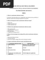 Download EE1001 Special Electrical Machines Two Mark Questions and Answers by mohamedfahims SN21050042 doc pdf