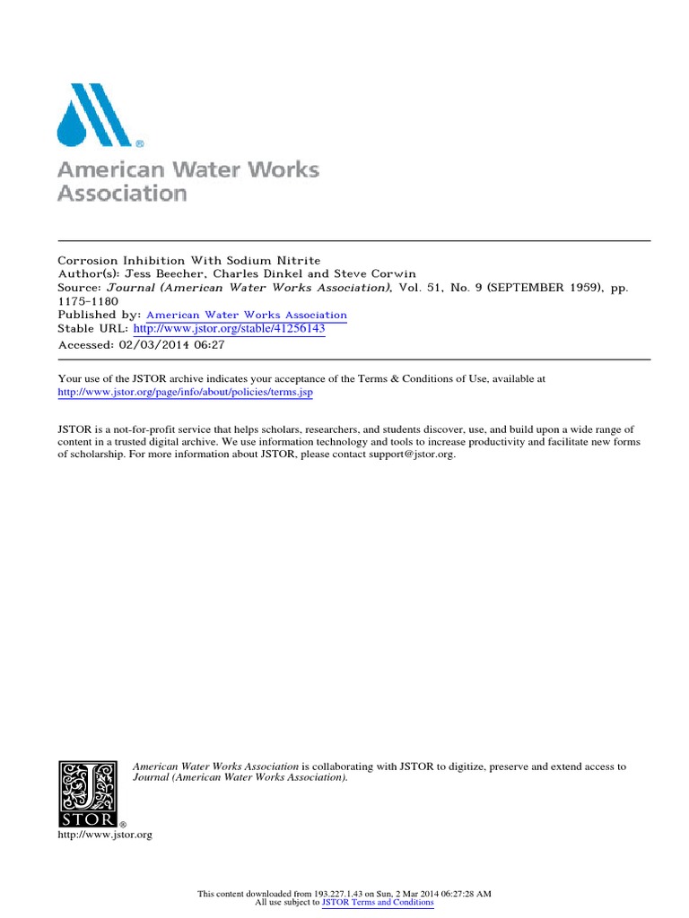 Sodium Nitrite as Corrosion Inhibitor | PDF | Corrosion | Sodium