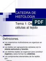 Tema 1 de Celula A Tejido