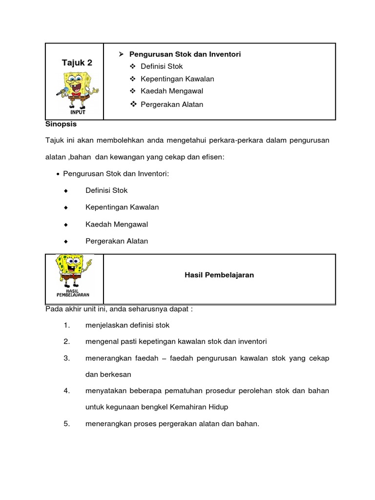 Pengurusan Alatan Bahan Dan Kewangan Yang Cekap Dan Efisen Pdf