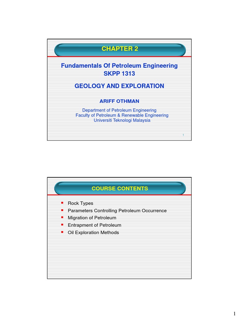 Chapter 2 Geology Exploration Download Free Pdf Petroleum Reservoir