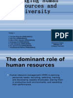 Managing Human Resources and Diversity