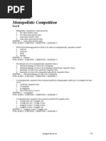 Monopolistic Competition: Test B