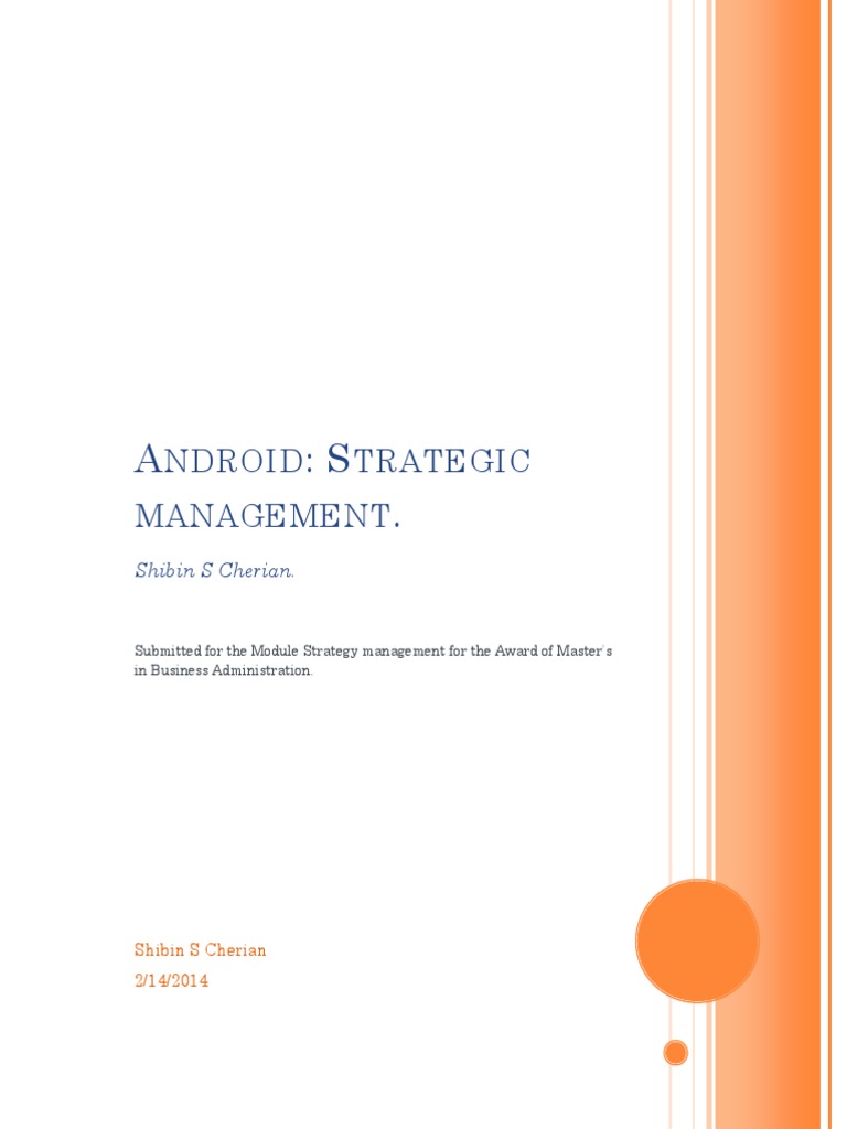 Android Strategic Management Analysis | PDF | Android (Operating System ...